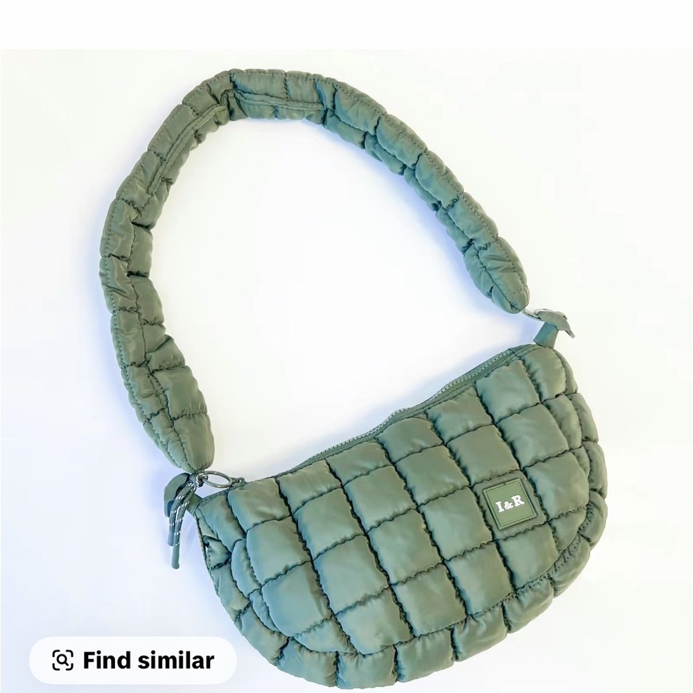 Half Moon Iris Puff Bag-  Nylon Crossbody Bag By Iris & Rainbow